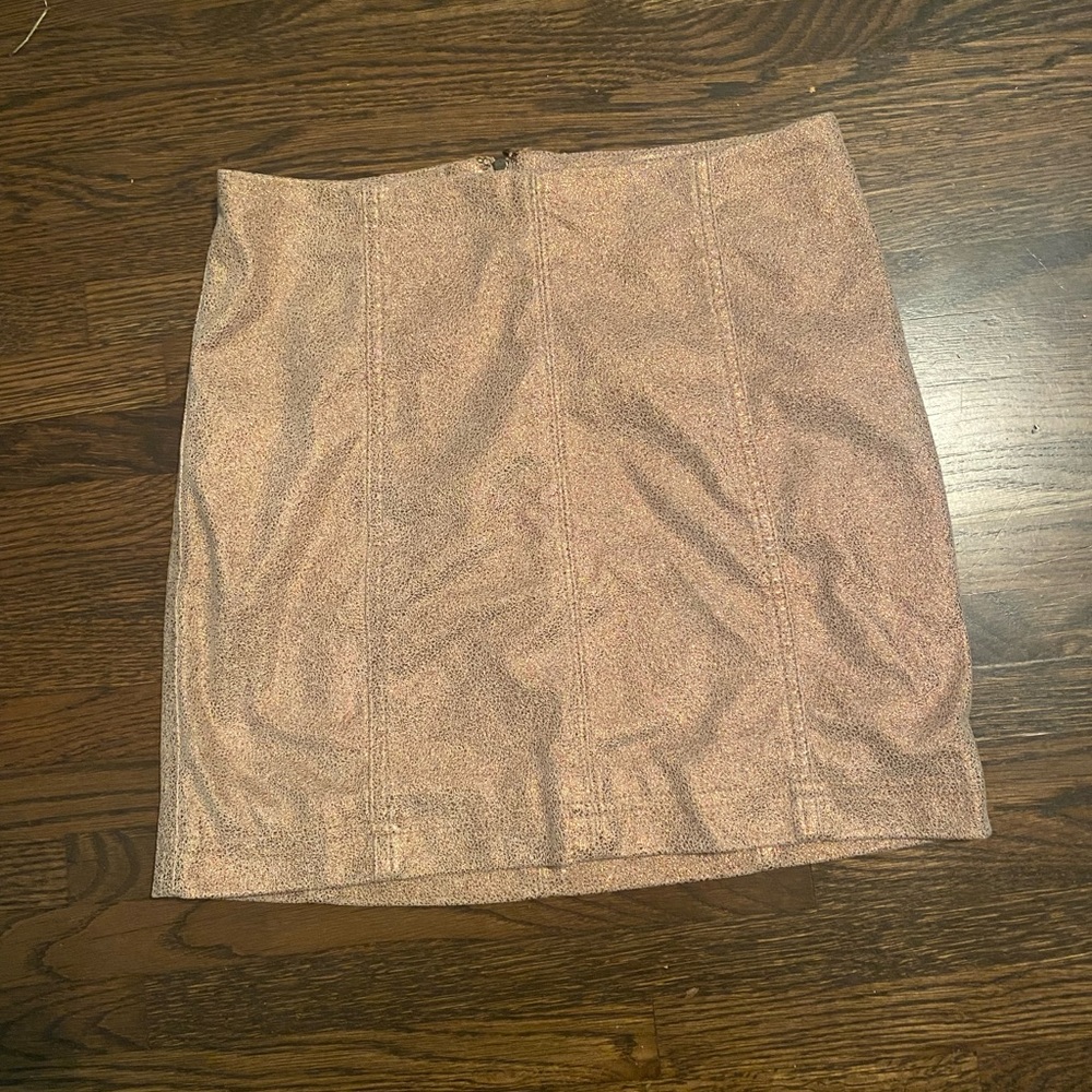 Free People mini skirt with metallic detail size 4